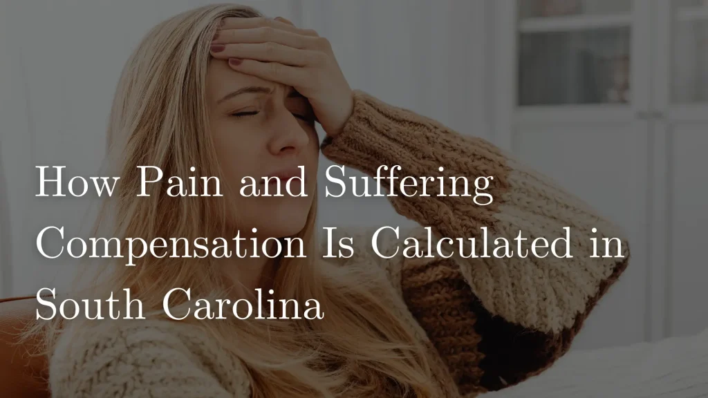 How Pain and Suffering Compensation Is Calculated in South Carolina Image